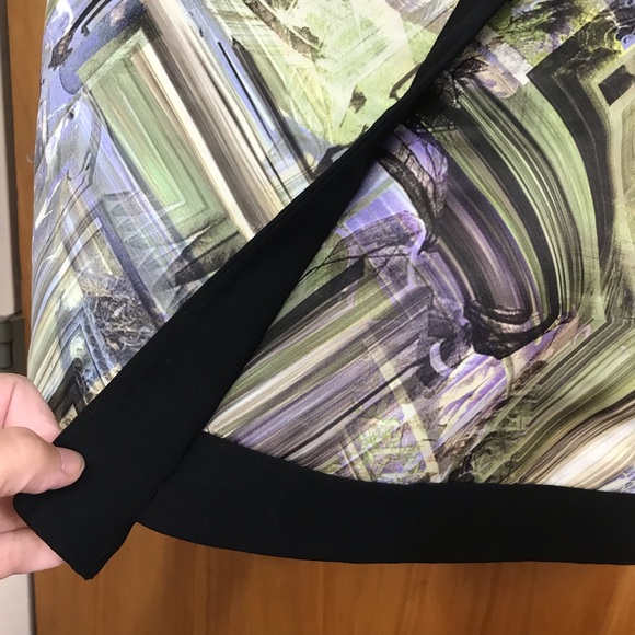 Ted Baker Parquet Geo Print Skirt Black TB Size 1 US 2-4 XS - Picture 4 of 10